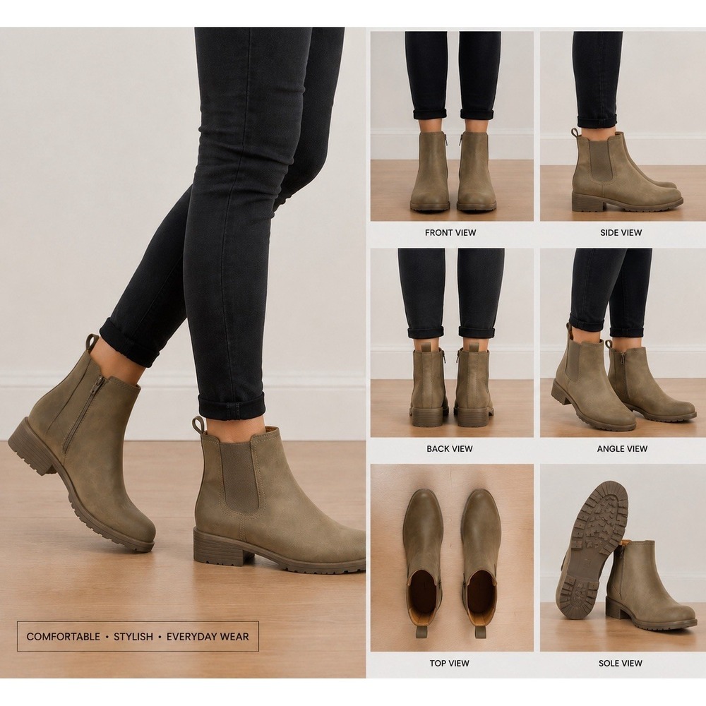 Buffalo David Bitton Anna Womens Size 7 Brown Chelsea Boot Memory Foam New.